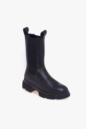 Chelsea boot in pelle con gambale alto - 4