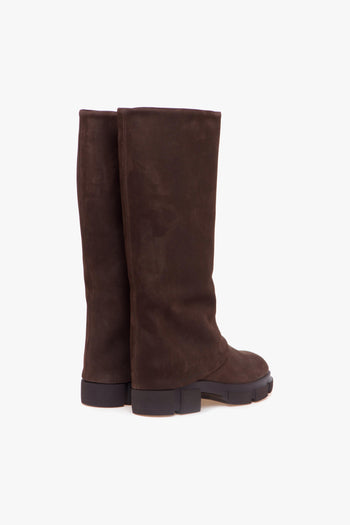 Stivale a 3/4 in nabuck con risvolto e suola in gomma leggera - 3