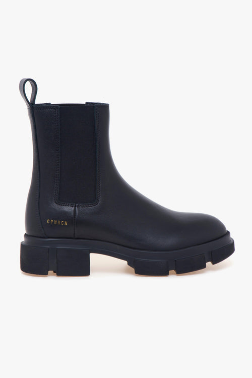 Chelsea boot in pelle con suola in gomma