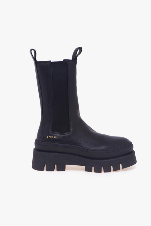Chelsea boot in pelle con maxi platform