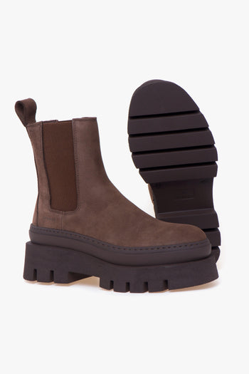 Chelsea boot in nabuck con maxi platform - 4