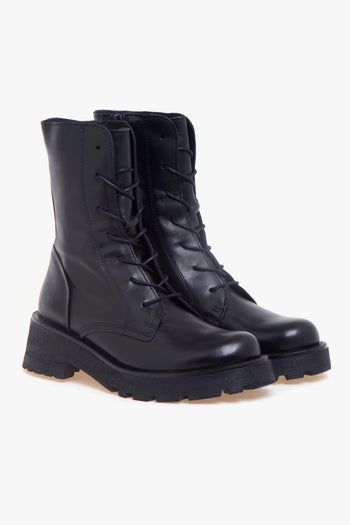 Anfibio in pelle con suola in gomma - 2