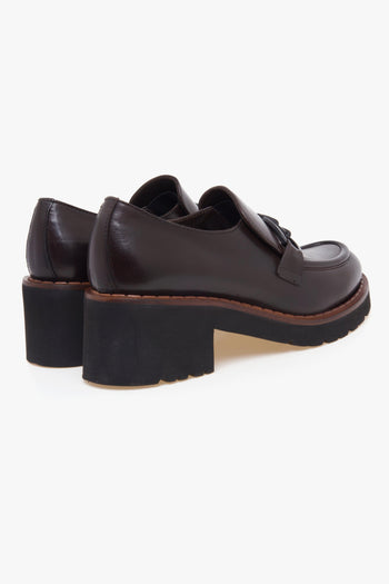 Mocassino montante in pelle con tacco 50 mm - 3