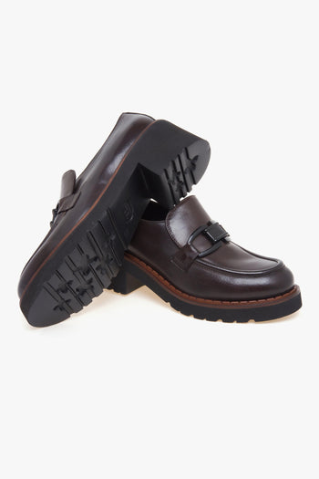 Mocassino montante in pelle con tacco 50 mm - 4