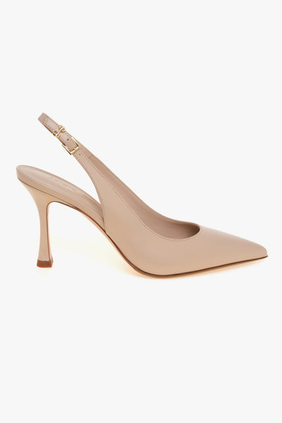 Sling-back in nappa con tacco 80 mm