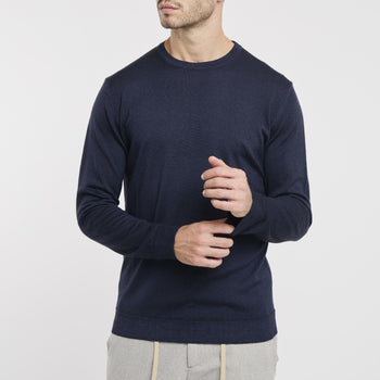 Maglia girocollo in lana merino extrafine - 7