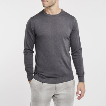 Maglia girocollo in lana merino extrafine - 7