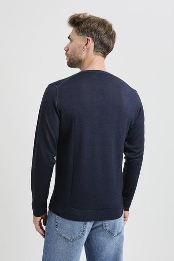 Maglia girocollo in lana merino extrafine - 5