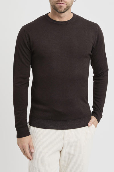 Maglia girocollo in lana merino extrafine