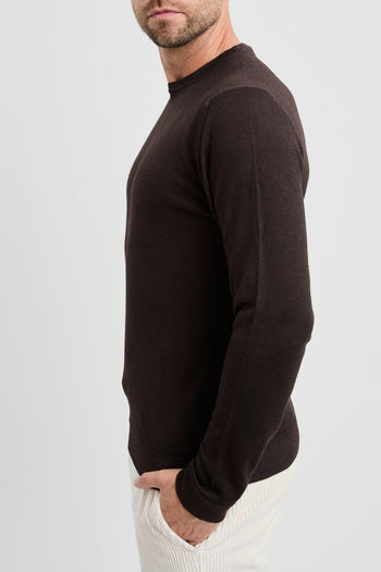 Maglia girocollo in lana merino extrafine - 4