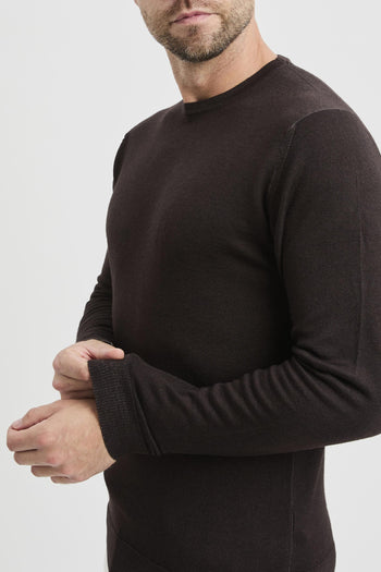 Maglia girocollo in lana merino extrafine - 6