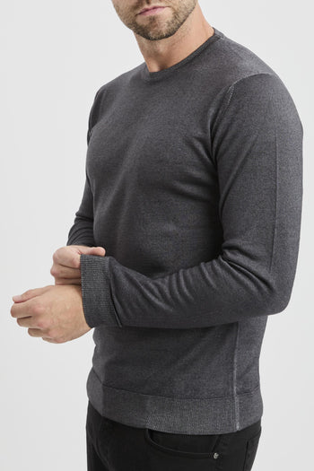 Maglia girocollo in lana merino extrafine - 6