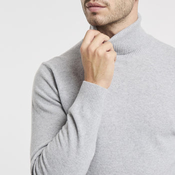 Maglia collo alto in misto cashmere - 8