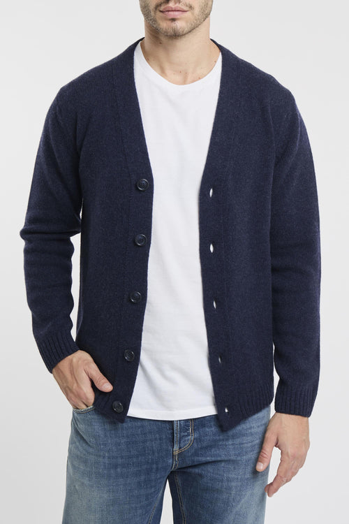 Cardigan con bottoni in lana merino extrafine