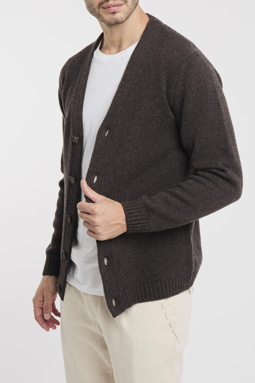 Cardigan con bottoni in lana merino extrafine