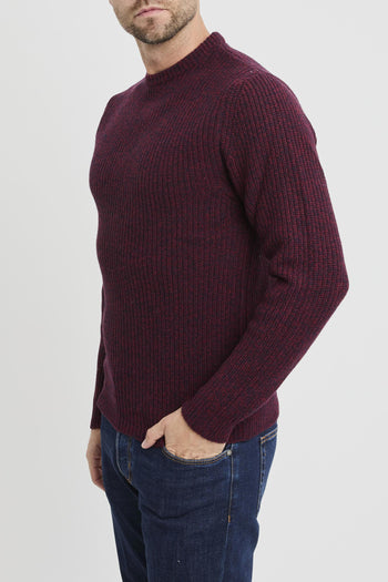 Maglia girocollo in lambswool bicolore - 2