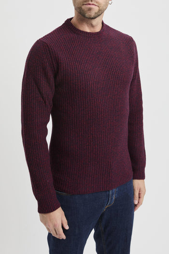 Maglia girocollo in lambswool bicolore - 3