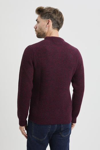 Maglia girocollo in lambswool bicolore - 6