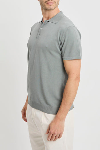 Polo manica corta in cotone crepè - 8