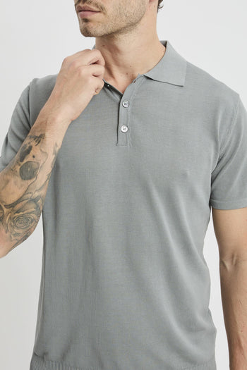 Polo manica corta in cotone crepè - 5