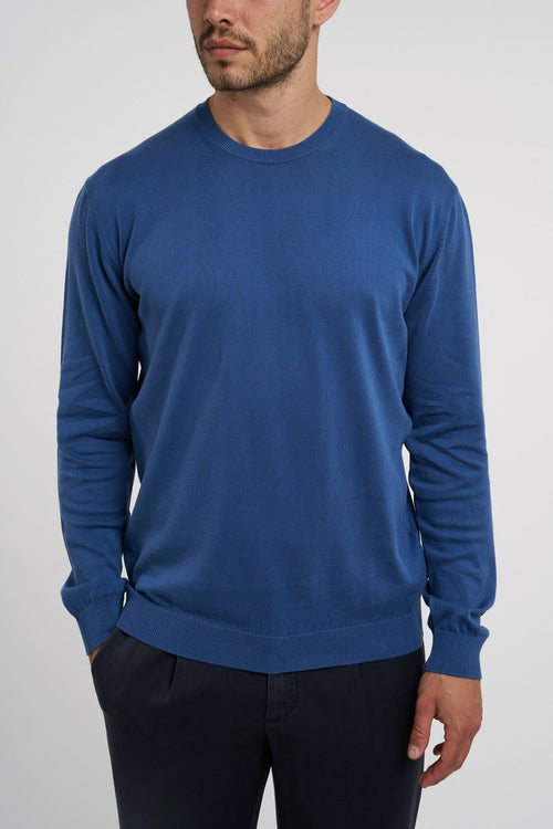 Maglia girocollo a manica lunga in cotone