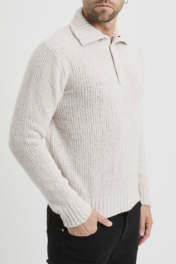 Lupetto in lana rasata con bottoni sul collo - 2