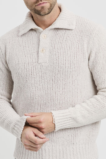 Lupetto in lana rasata con bottoni sul collo - 3