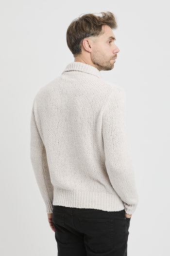 Lupetto in lana rasata con bottoni sul collo - 6