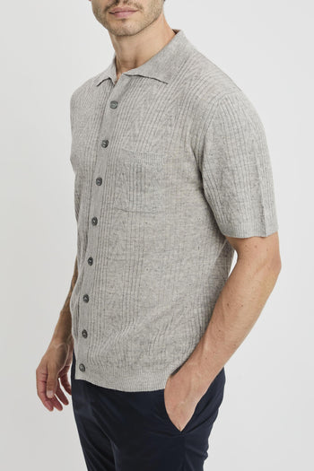 Overshirt in cotone misto lino - 2