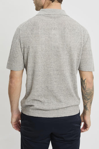 Overshirt in cotone misto lino - 4