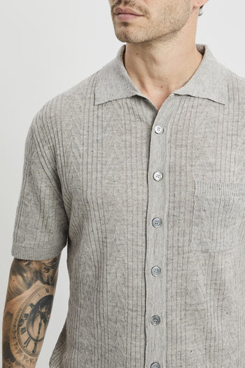 Overshirt in cotone misto lino - 6