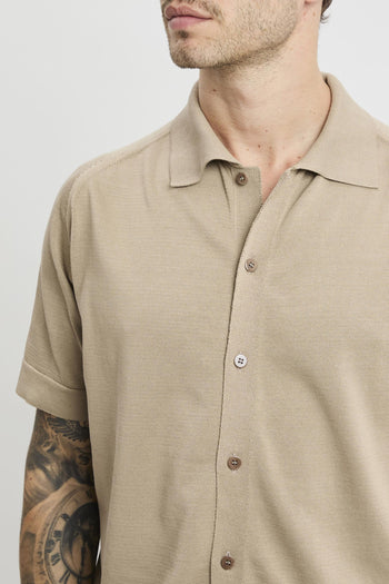Overshirt in cotone con manica corta - 4