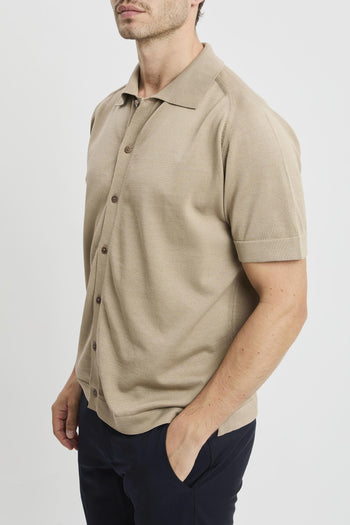 Overshirt in cotone con manica corta - 5