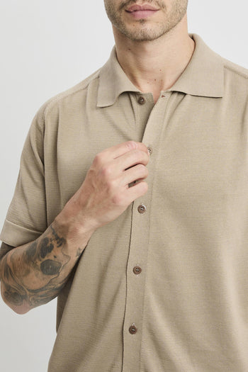 Overshirt in cotone con manica corta - 7