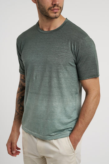 T-shirt in jersey di lino elasticizzato - 2