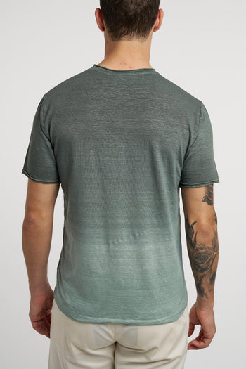 T-shirt in jersey di lino elasticizzato - 4