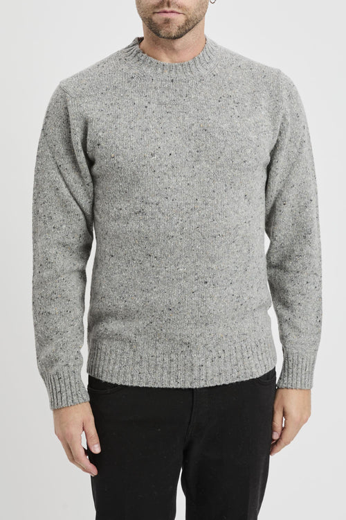 Maglia girocollo in lana rasata