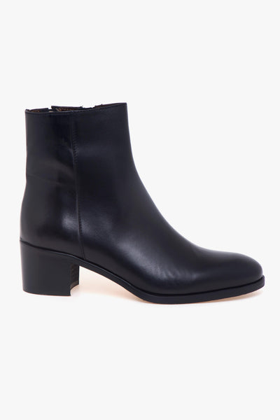 Tronchetto in pelle con tacco 45 mm