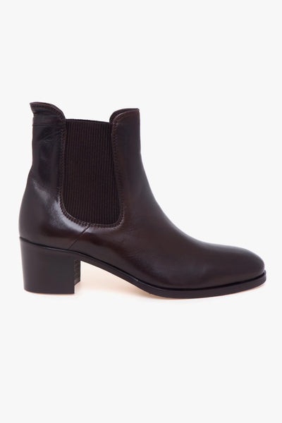 Tronchetto chelsea in pelle con tacco 45 mm