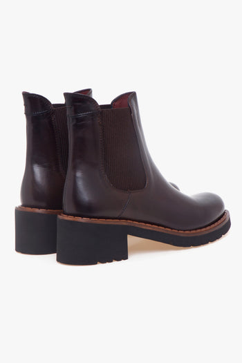 Tronchetto chelsea in pelle con suola in gomma extra light e tacco 45 mm - 3