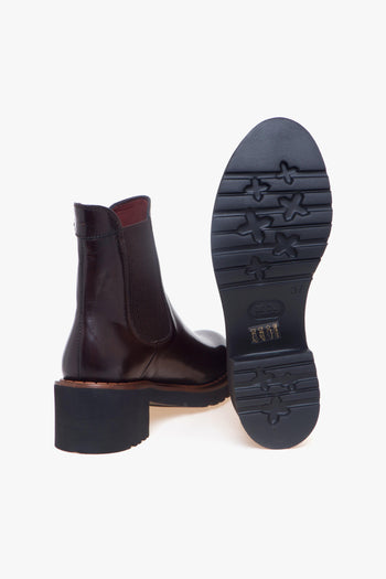 Tronchetto chelsea in pelle con suola in gomma extra light e tacco 45 mm - 4