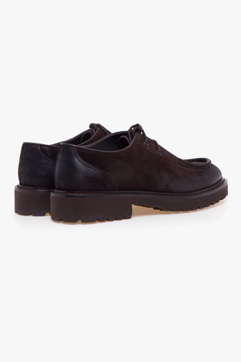 Stringata norvegese in camoscio con suola in gomma - 3