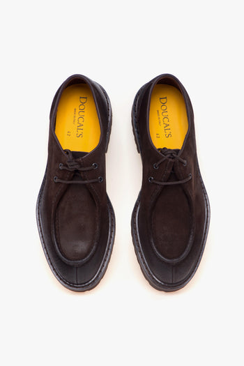 Stringata norvegese in camoscio con suola in gomma - 5