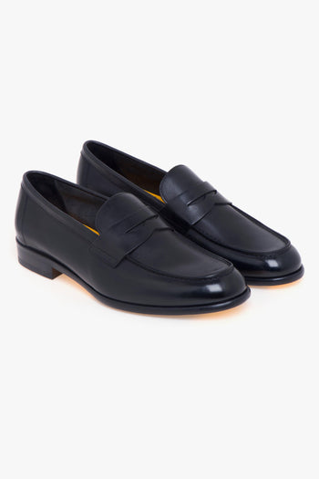 Mocassino penny in pelle nera - 2