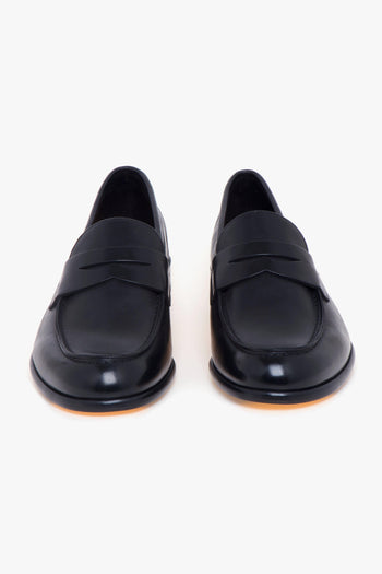 Mocassino penny in pelle nera - 5