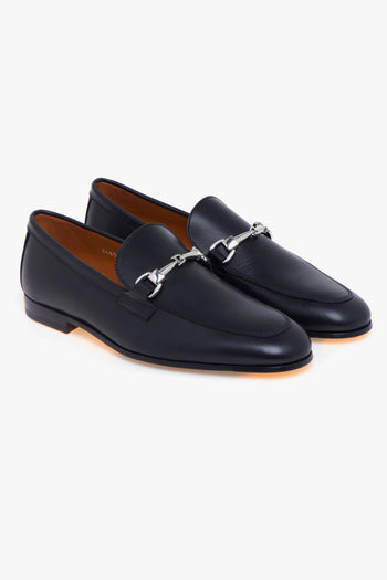 Mocassino in pelle con morsetto in metallo - 2