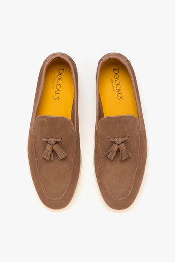 Mocassino tassel in camoscio con fondo gomma - 5