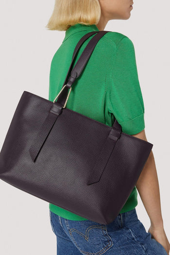 Borsa shopping Malory Medium in pelle martellata - 5