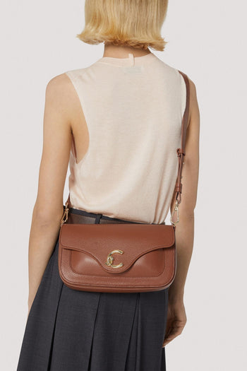 Borsa a spalla/tracolla C-Me Medium in pelle martellata - 6