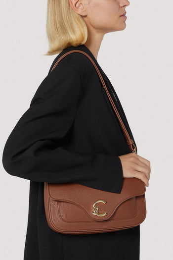 Borsa a spalla/tracolla C-Me Medium in pelle martellata - 7